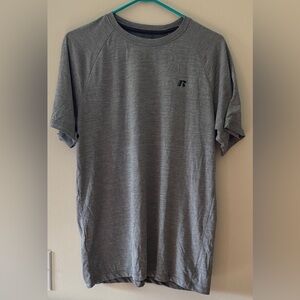 Russell Light Gray Athletic Shirt T-Shirt Men’s Size Medium M Good Condition